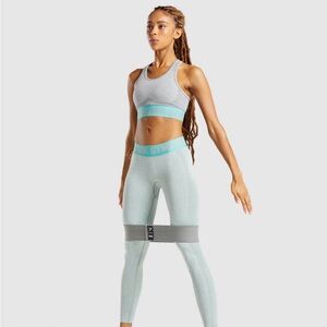 GYMSHARK Seafoam MINT Sage Green LEGGINGS Low Rise